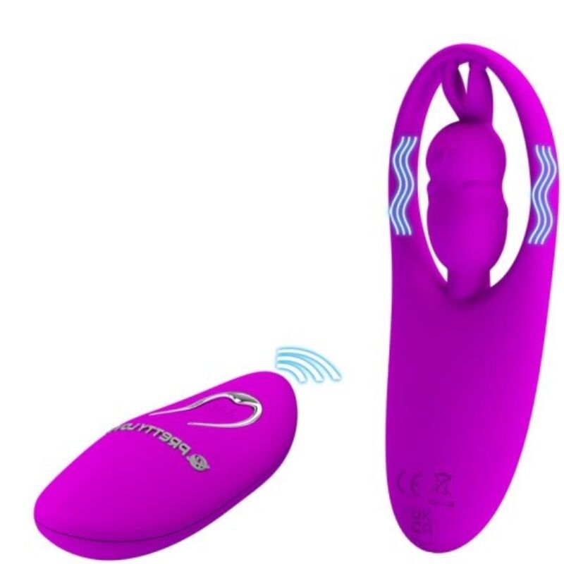 PRETTY LOVE - ESTIMULADOR DE COELHO SELVAGEM PARA CALAS COM CONTROLE REMOTO LILAC - Sexshoptuga  Sexshoptuga 