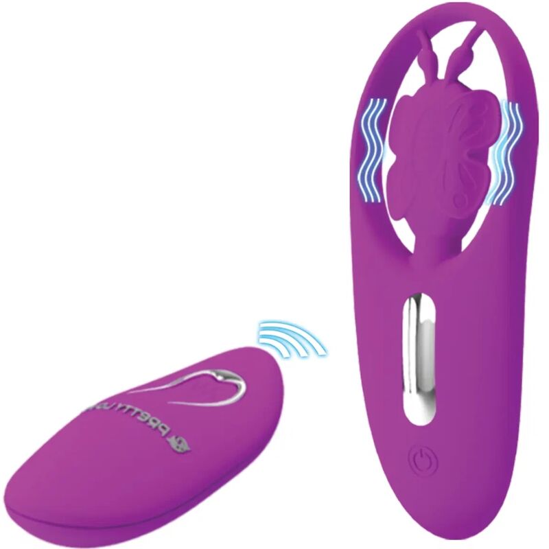 PRETTY LOVE - ESTIMULADOR DE BORBOLETA DANCING PARA CALAS COM CONTROLE REMOTO LILAC - Sexshoptuga  Sexshoptuga 