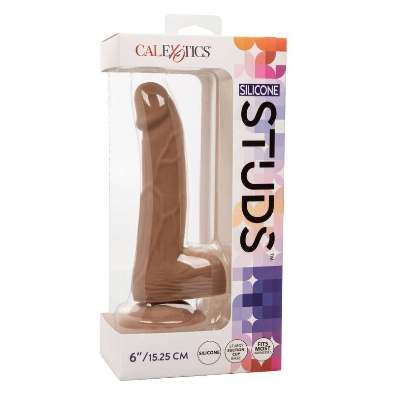 CALEXOTICS - PREGOS DE SILICONE 15.24 CM CASTANHO - Sexshoptuga 