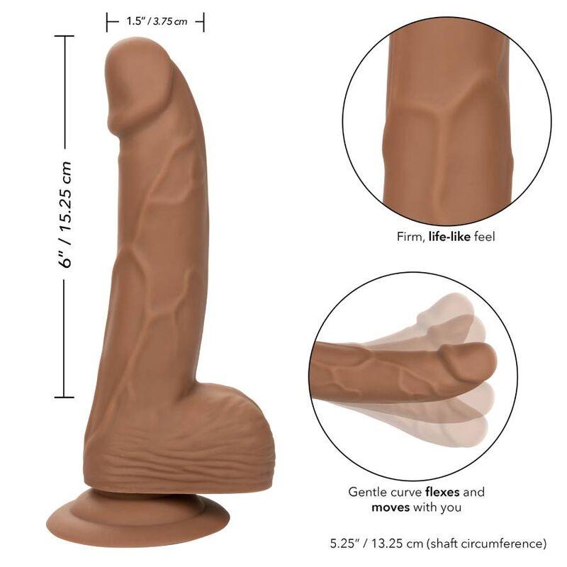 CALEXOTICS - PREGOS DE SILICONE 15.24 CM CASTANHO - Sexshoptuga 