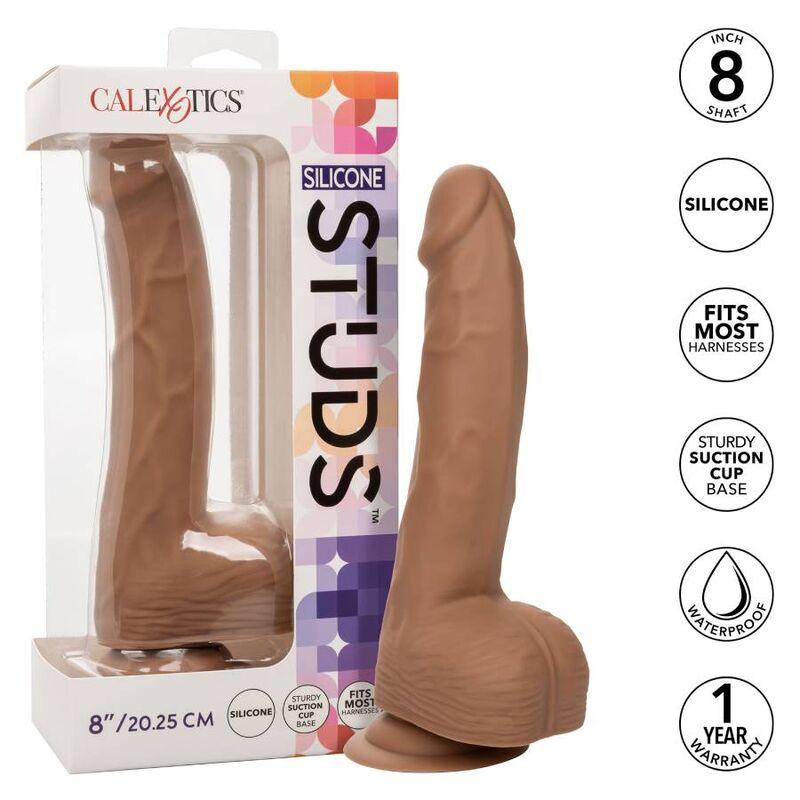 CALEXOTICS - PREGOS DE SILICONE 20.32 CM CASTANHO - Sexshoptuga 