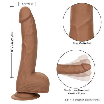 CALEXOTICS - PREGOS DE SILICONE 20.32 CM CASTANHO - Sexshoptuga 