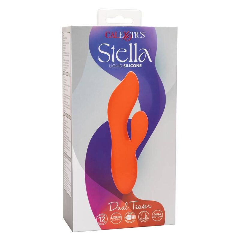 CALEXOTICS - STELLA DUAL TEASER LARANJA - Sexshoptuga  Sexshoptuga 