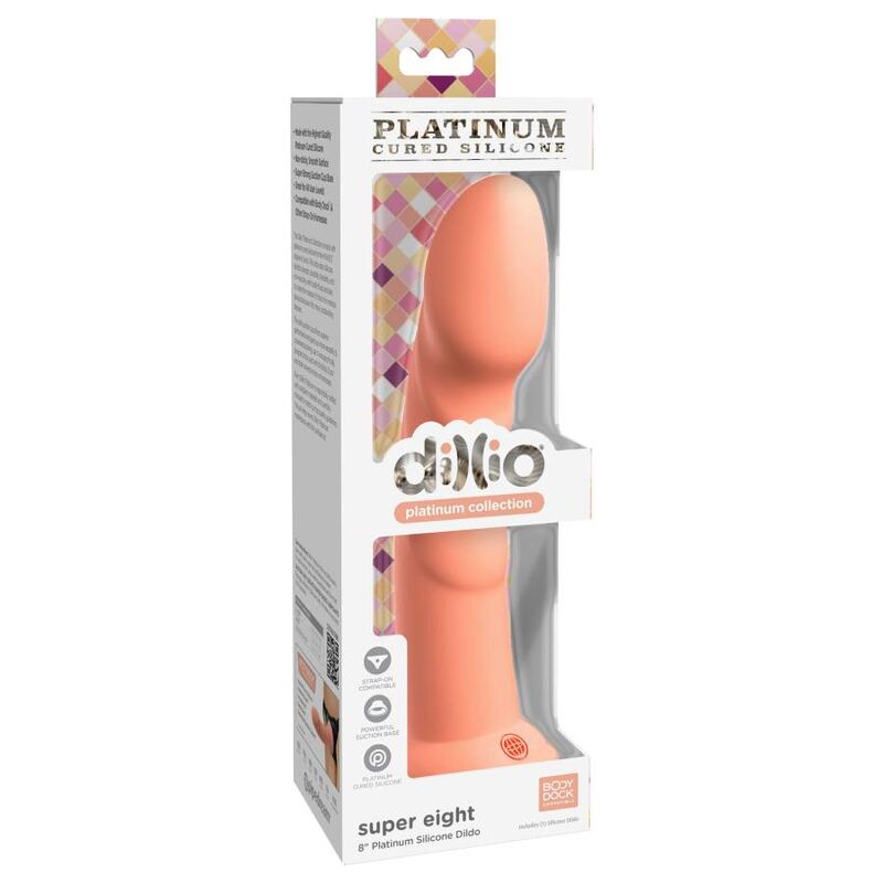 DILLIO - SUPER EIGHT 20,32 CM LARANJA - Sexshoptuga  Sexshoptuga 