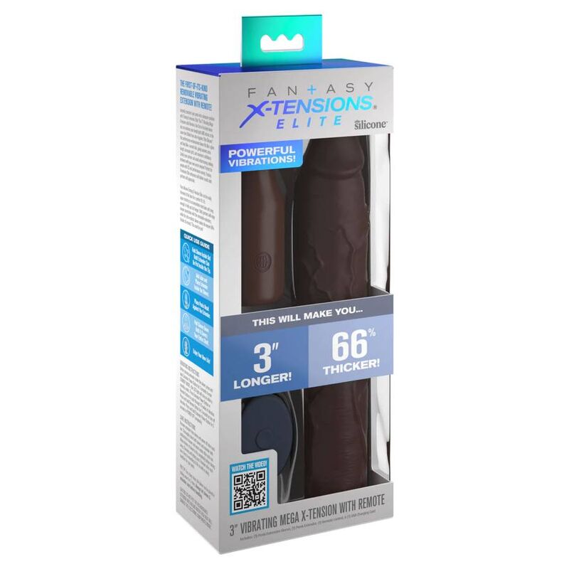 FANTASY X- TENSIONS - MANGA PIPEDREAMS 22,86 CM + 7,62 CM PLUG REMOTE BROWN - Sexshoptuga  Sexshoptuga 