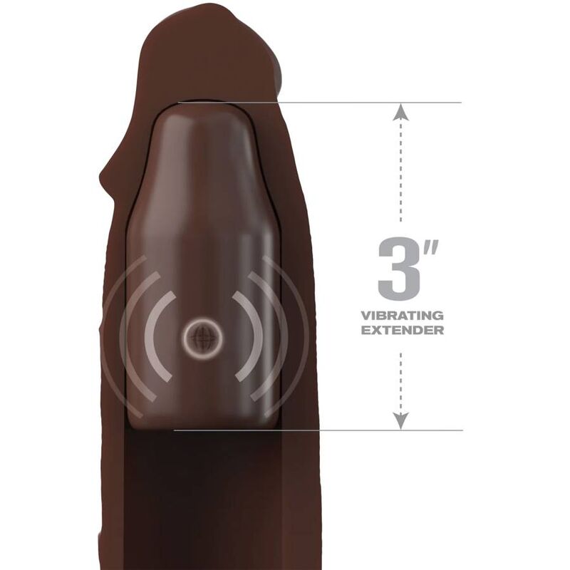 FANTASY X- TENSIONS - MANGA PIPEDREAMS 22,86 CM + 7,62 CM PLUG REMOTE BROWN - Sexshoptuga  Sexshoptuga 