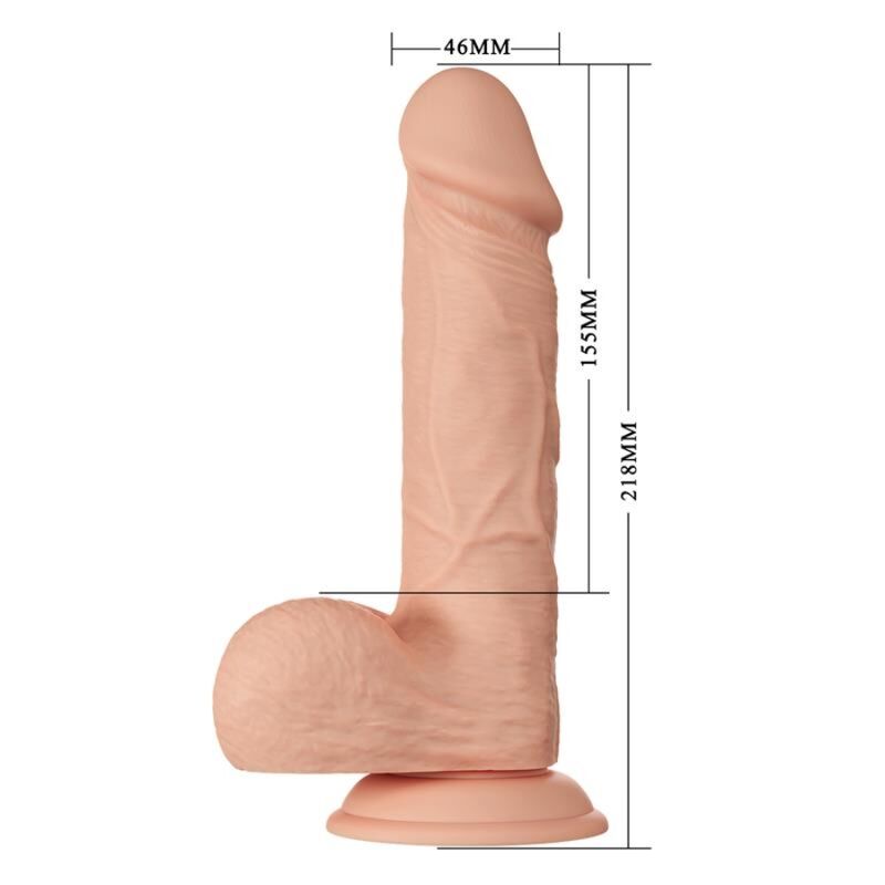 BAILE - BELO ENCONTRO BAHAMUT DILDO REALÍSTICO FLEXÍVEL 21.8 CM NATURAL - Sexshoptuga  Sexshoptuga 