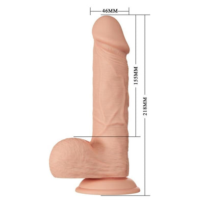 BAILE - BELO ENCONTRO BAHAMUT DILDO REALÍSTICO FLEXÍVEL 21.8 CM NATURAL - Sexshoptuga 