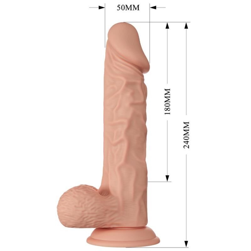 BAILE - LINDO ENCONTRO BURAQ DILDO REALÍSTICO FLEXÍVEL 24 CM NATURAL - Sexshoptuga  Sexshoptuga 