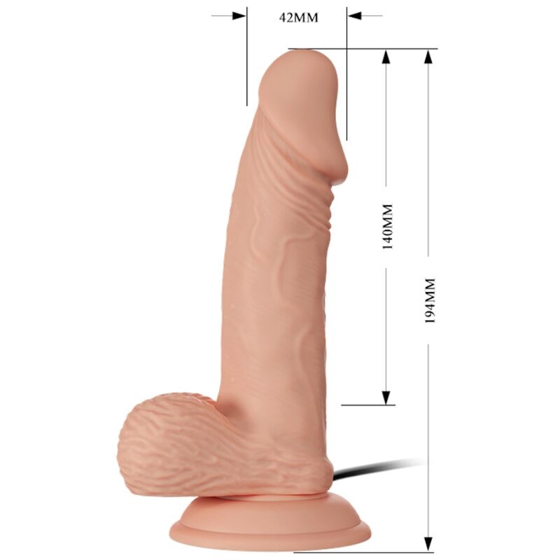 BAILE - LINDO ENCONTRO VIBRAO ZEBULON 19.4 CM NATURAL - Sexshoptuga 