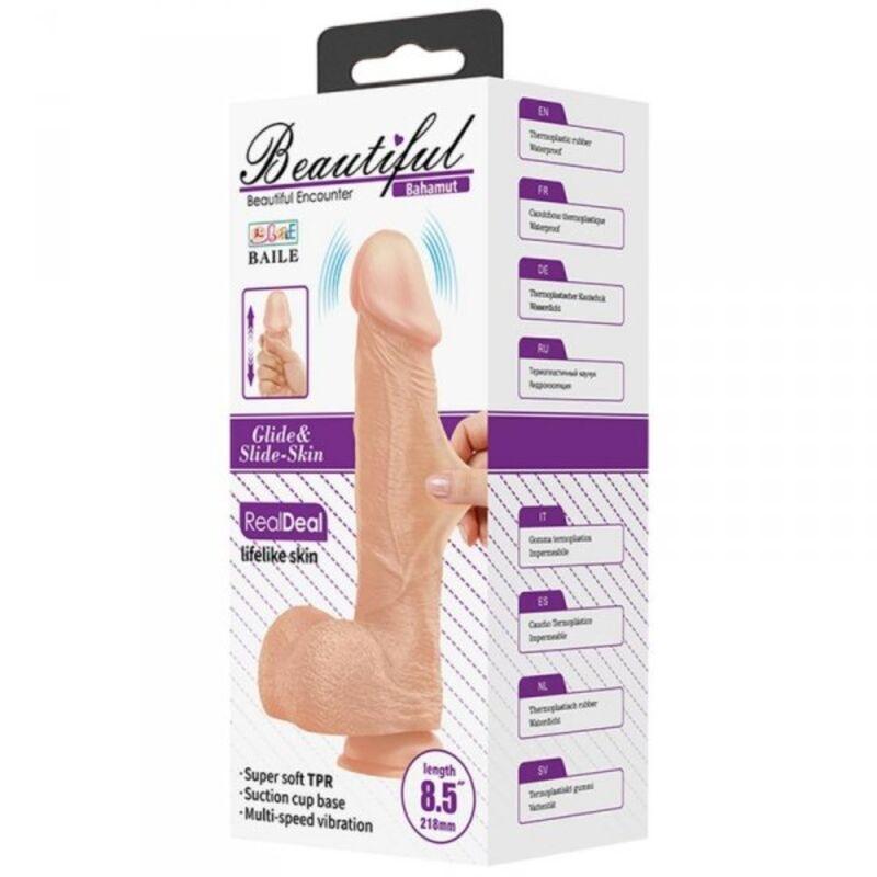 BAILE - PRETTY LOVE ENCONTRO VIBRAO BAHAMUT 21.8 CM NATURAL - Sexshoptuga 