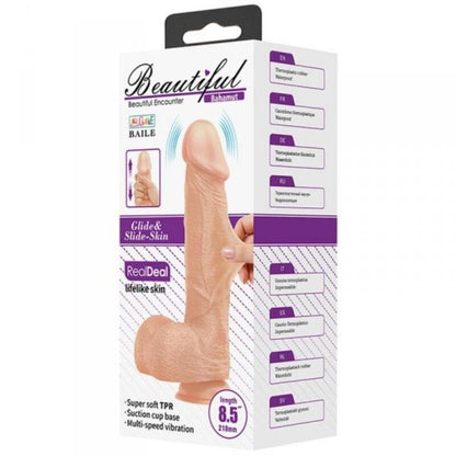 BAILE - PRETTY LOVE ENCONTRO VIBRAO BAHAMUT 21.8 CM NATURAL - Sexshoptuga 