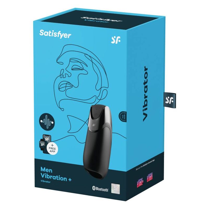 SATISFYER - MEN VIBRATION+ PRETO - Sexshoptuga 