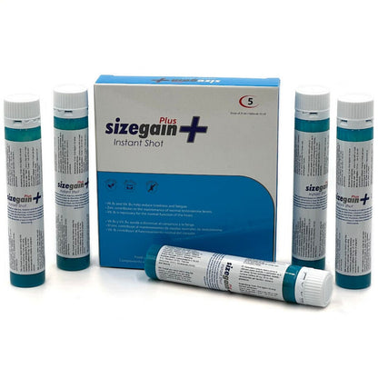 500 COSMETICS - SIZEGAIN PLUS INSTANT SHOT MALE ENERGIZER 5 UNITS - Sexshoptuga 