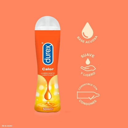 DUREX - LUBRIFICANTE EFEITO CALOR DUREX PLAY 50 ML - Sexshoptuga 