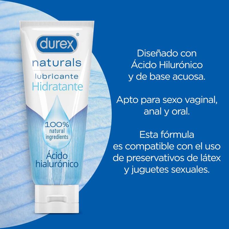 DUREX - LUBRIFICANTE HIDRATANTE NATURAIS 100 ML - Sexshoptuga 