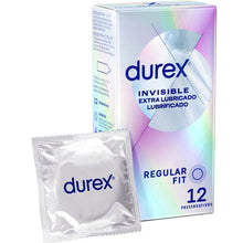 DUREX - INVISÍVEL EXTRA LUBRIFICADO 12 UNIDADES - Sexshoptuga 