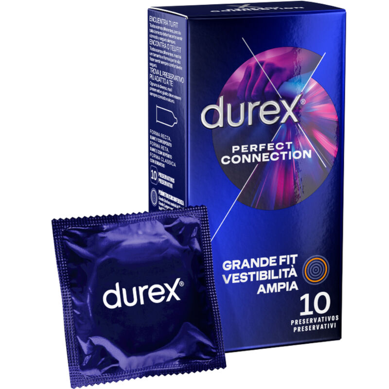 DUREX - CONEXÃO PERFEITA LUBRIFICAÇÃO EXTRA DE SILICONE 10 UNIDADES - Sexshoptuga  Sexshoptuga 