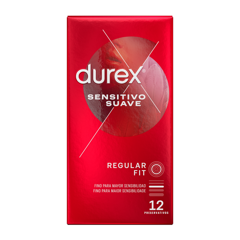 DUREX - SUAVE E SENSÍVEL 12 UNIDADES - Sexshoptuga  Sexshoptuga 