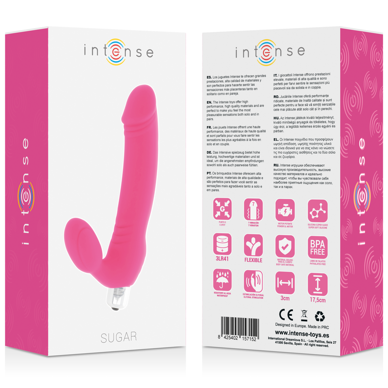 INTENSE - AÚCAR SETE VELOCIDADES SILICONE FUSHSIA - Sexshoptuga 