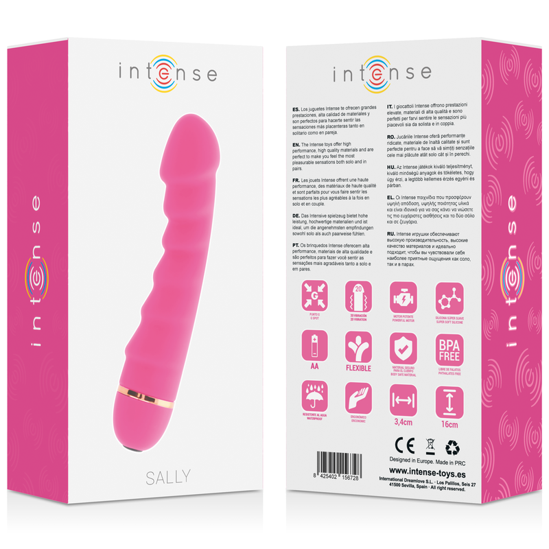 INTENSE - SALLY 20 VELOCIDADES SILICONE ROSA - Sexshoptuga  Sexshoptuga 