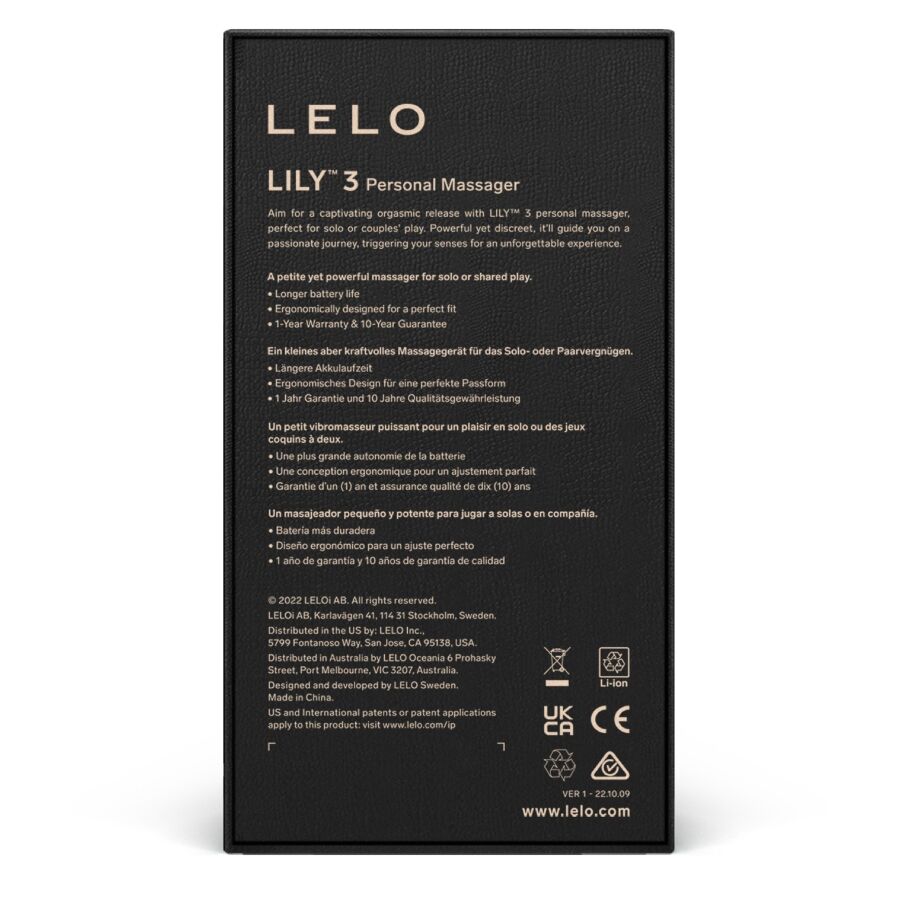 LELO - MASSAGADOR PESSOAL LILY 3 - VERDE POLAR - Sexshoptuga 