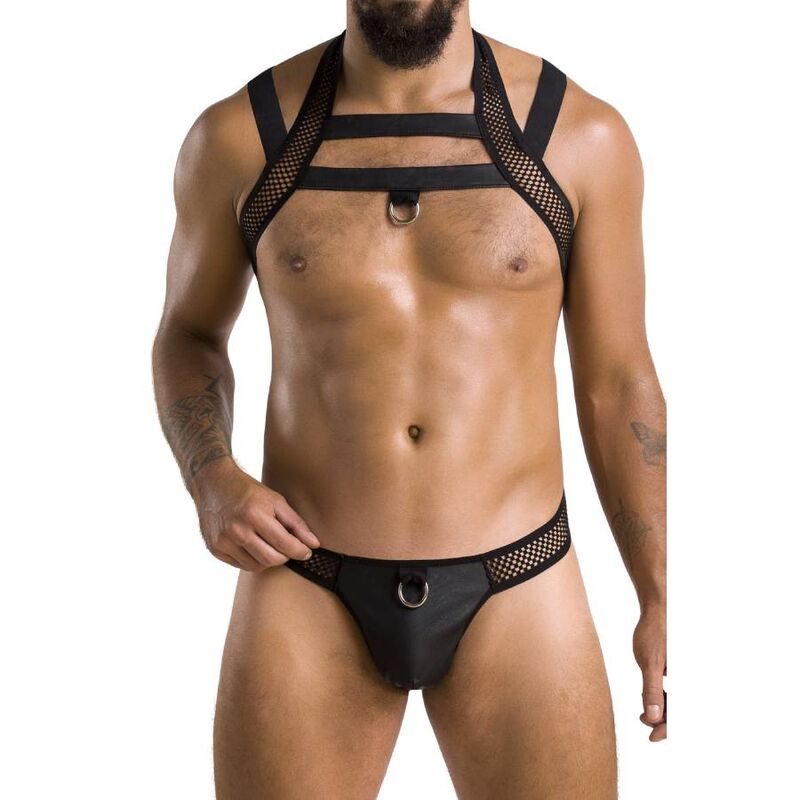 PASSION - 043 CONJUNTO JACOB PRETO S/M - Sexshoptuga  Sexshoptuga 