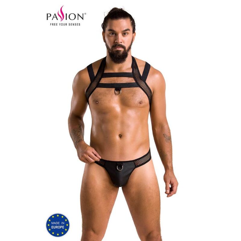 PASSION - 043 CONJUNTO JACOB PRETO S/M - Sexshoptuga  Sexshoptuga 