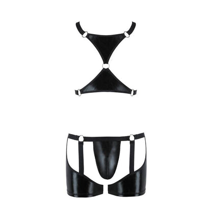 PASSION - 047 CONJUNTO ARON PRETO S/M - Sexshoptuga 