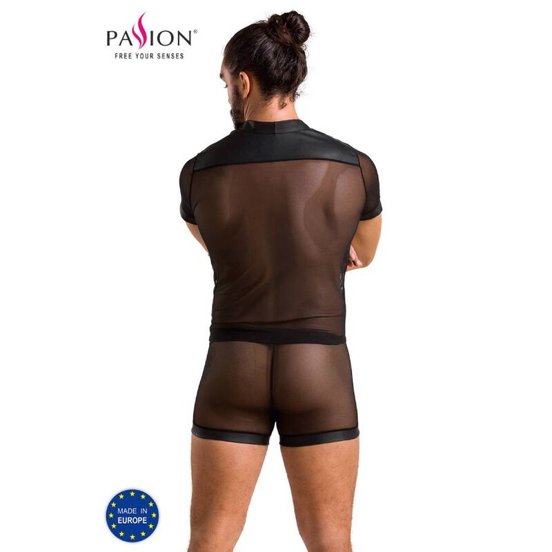 PASSION - 052 CONJUNTO MICHAEL PRETO S/M - Sexshoptuga  Sexshoptuga 