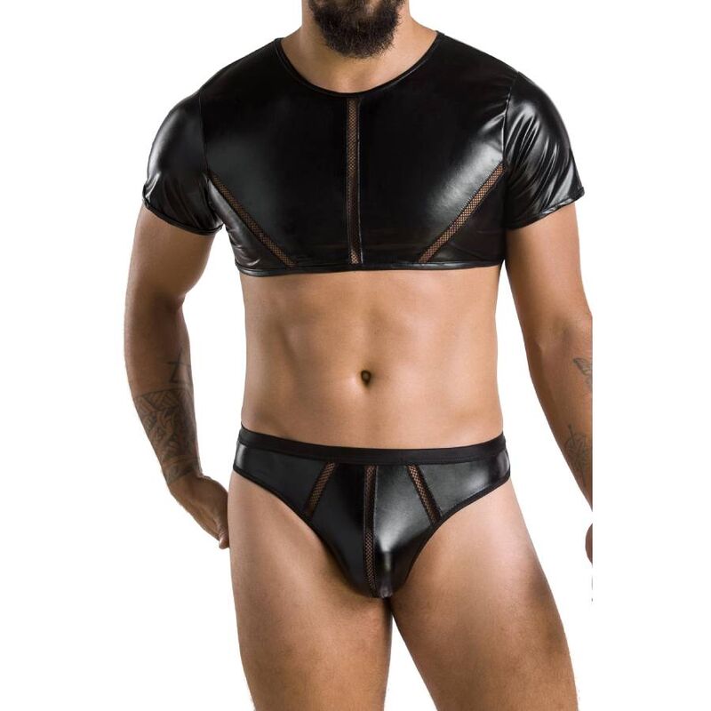 PASSION - 057 CONJUNTO PETER BLACK S/M - Sexshoptuga  Sexshoptuga 