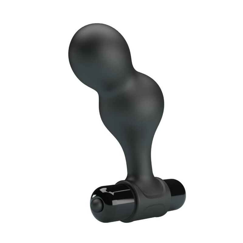 MR PLAY - PLUG ANAL VIBRADOR DE SILICONE PRETO - Sexshoptuga  Sexshoptuga 