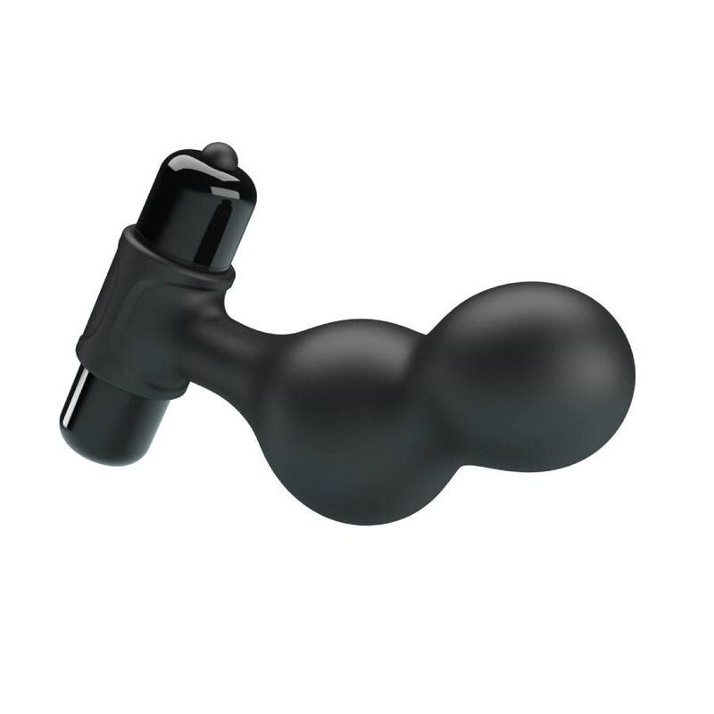 MR PLAY - PLUG ANAL VIBRADOR DE SILICONE PRETO - Sexshoptuga  Sexshoptuga 