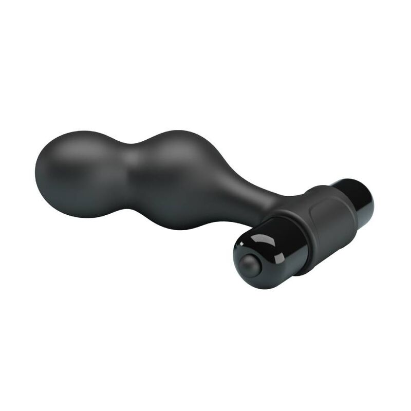 MR PLAY - PLUG ANAL VIBRADOR DE SILICONE PRETO - Sexshoptuga  Sexshoptuga 