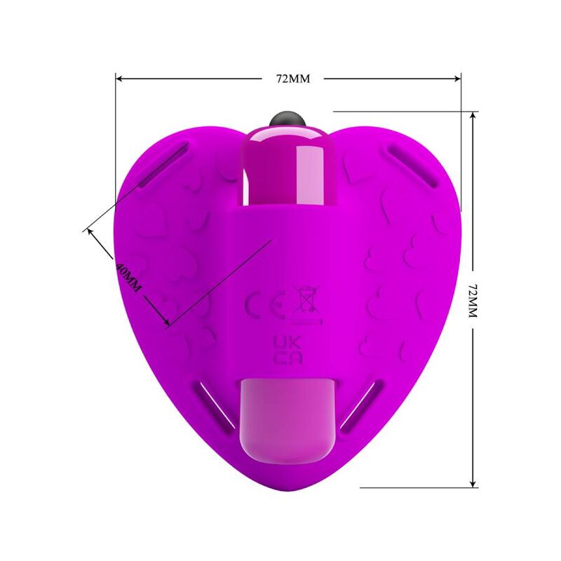 PRETTY LOVE - HEARTBEAT CLITORIS MASSAGER 10 MODOS DE VIBRAO ROXO - Sexshoptuga 