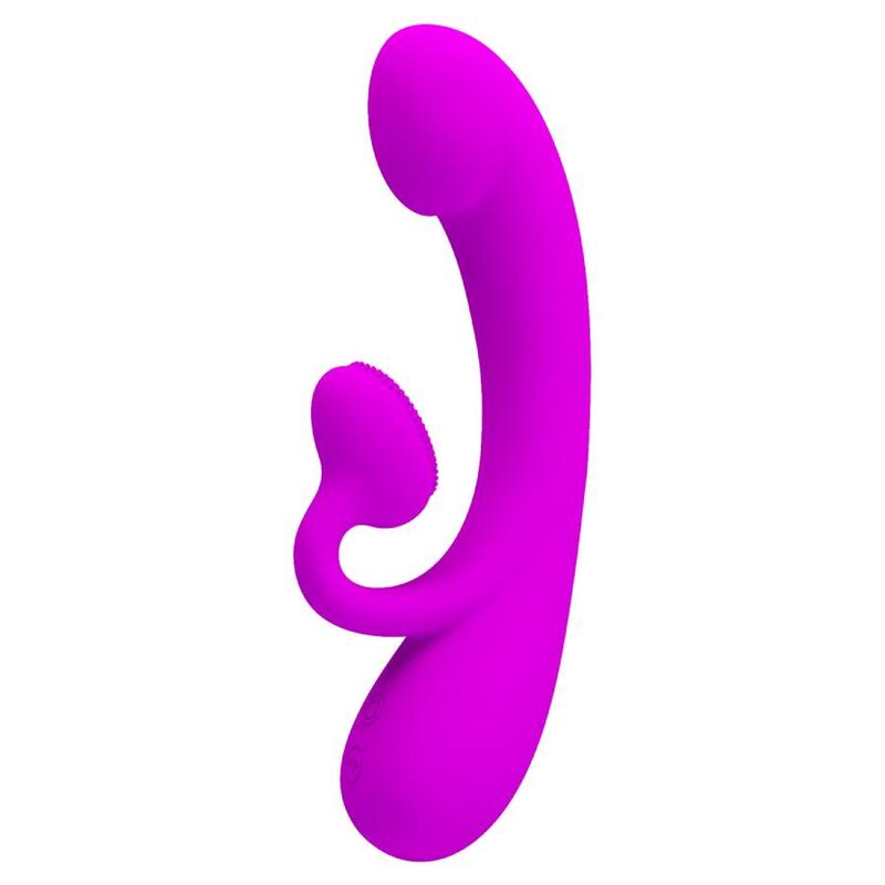 PRETTY LOVE - VIBRADOR SINCERO E OTADOR DE CLITÓRIS SILICONE ROXO - Sexshoptuga 