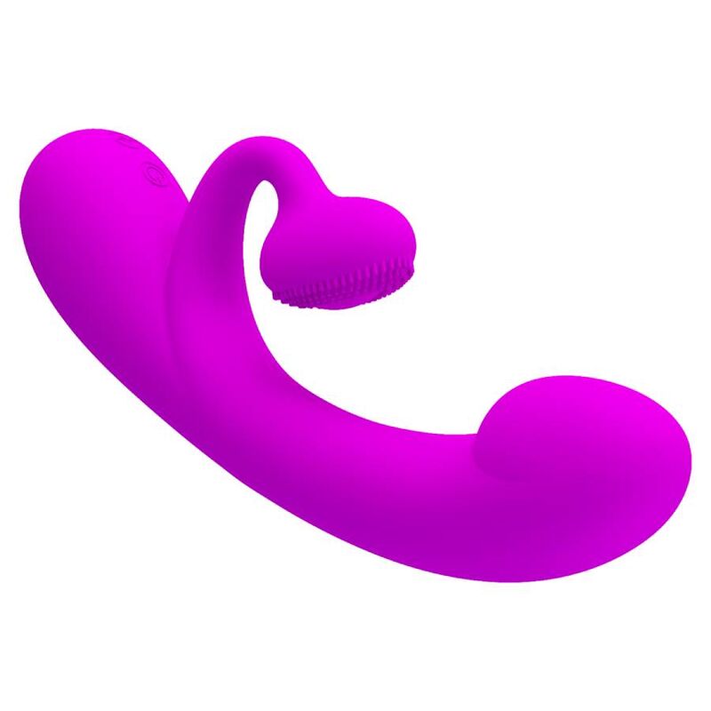 PRETTY LOVE - VIBRADOR SINCERO E OTADOR DE CLITÓRIS SILICONE ROXO - Sexshoptuga 