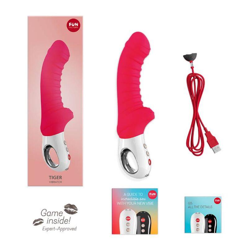 FUN FACTORY - VIBRADOR TIGER G5 ÍNDIA VERMELHO - Sexshoptuga 