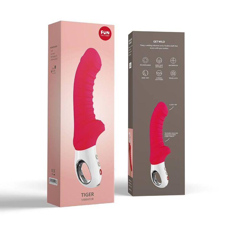 FUN FACTORY - VIBRADOR TIGER G5 ÍNDIA VERMELHO - Sexshoptuga 