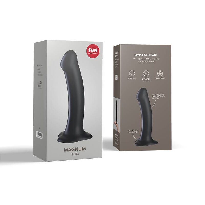 FUN FACTORY - MAGNUM DILDO PRETO - Sexshoptuga  Sexshoptuga 