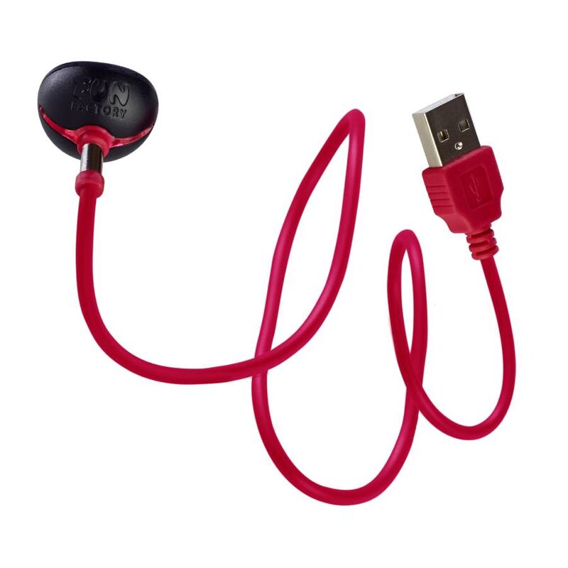 FUN FACTORY - CARREGADOR MAGNÉTICO USB VERMELHO - Sexshoptuga 