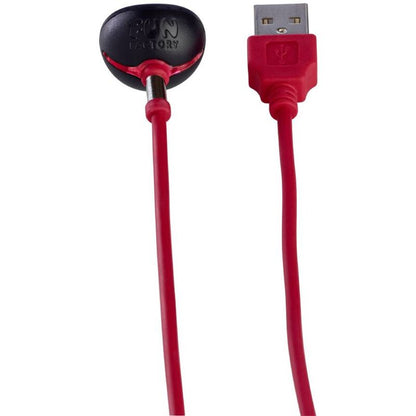 FUN FACTORY - CARREGADOR MAGNÉTICO USB VERMELHO - Sexshoptuga 