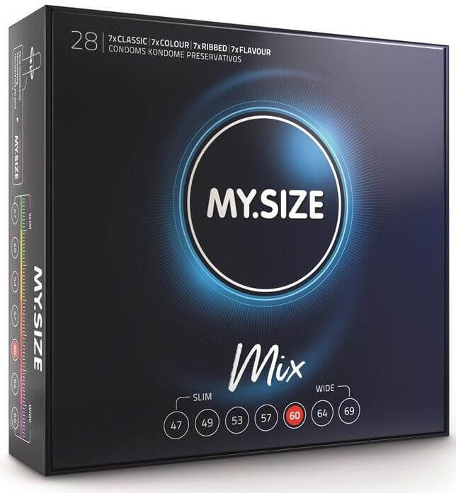 MY SIZE - MIX PRESERVATIVOS 60 MM 28 UNIDADES - Sexshoptuga 