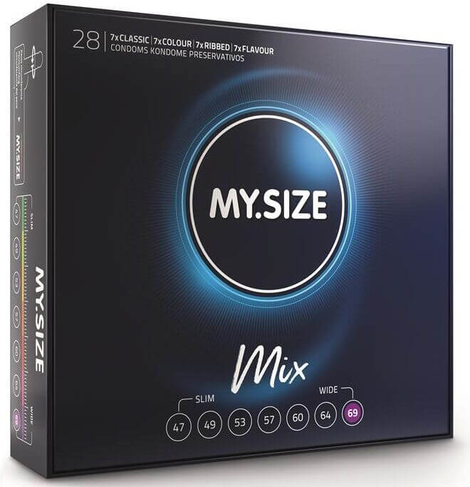 MY SIZE - MIX PRESERVATIVOS 69 MM 28 UNIDADES - Sexshoptuga 