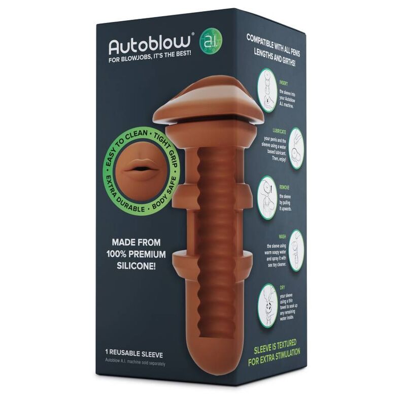 AUTOBLOW - AI BOCA MANGA MARROM - Sexshoptuga  Sexshoptuga 