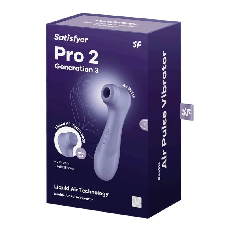 SATISFYER - PRO 2 GERAO 3 TECNOLOGIA DE AR LÍQUIDO VINHO TINTO - Sexshoptuga  Sexshoptuga 