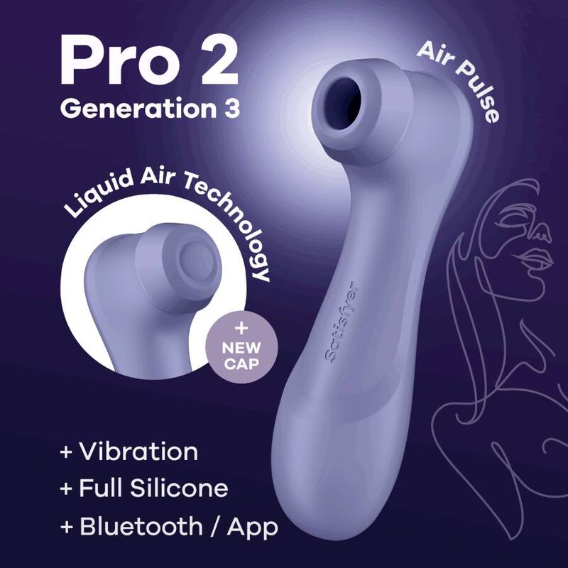 SATISFYER - PRO 2 GENERACIÓN 3 VINHO TINTO BLUETOOTH E APP - Sexshoptuga  Sexshoptuga 