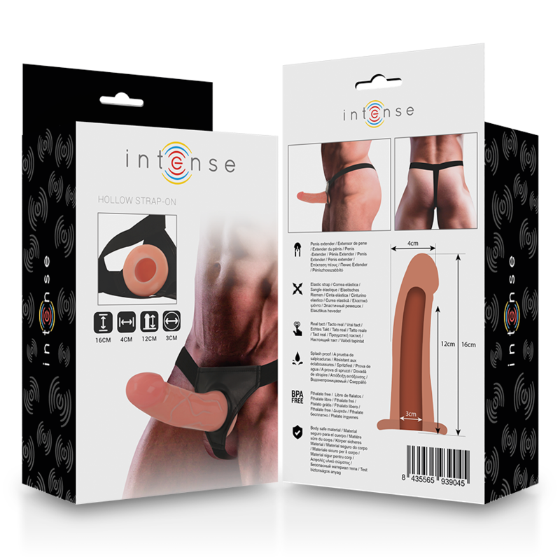 INTENSE - ARNÊS OCO COM DILDO 16 X 3 CM - Sexshoptuga  Sexshoptuga 