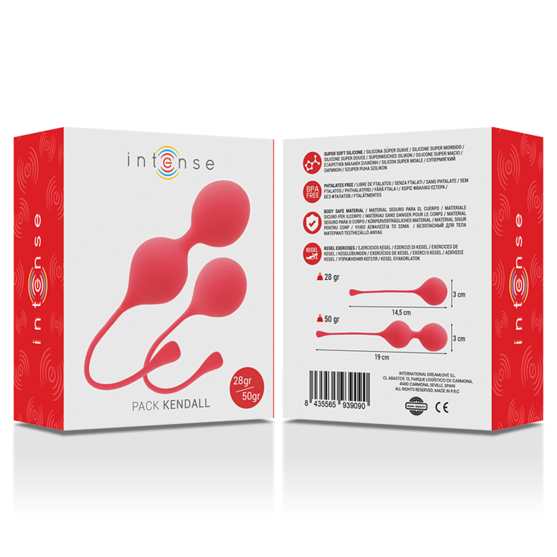 INTENSE - PACK BOLAS KEGEL KENDALL VERMELHO - Sexshoptuga  Sexshoptuga 