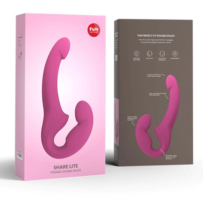 FUN FACTORY - SHARE LITE DILDO DUPLO BLACKBERRY - Sexshoptuga  Sexshoptuga 